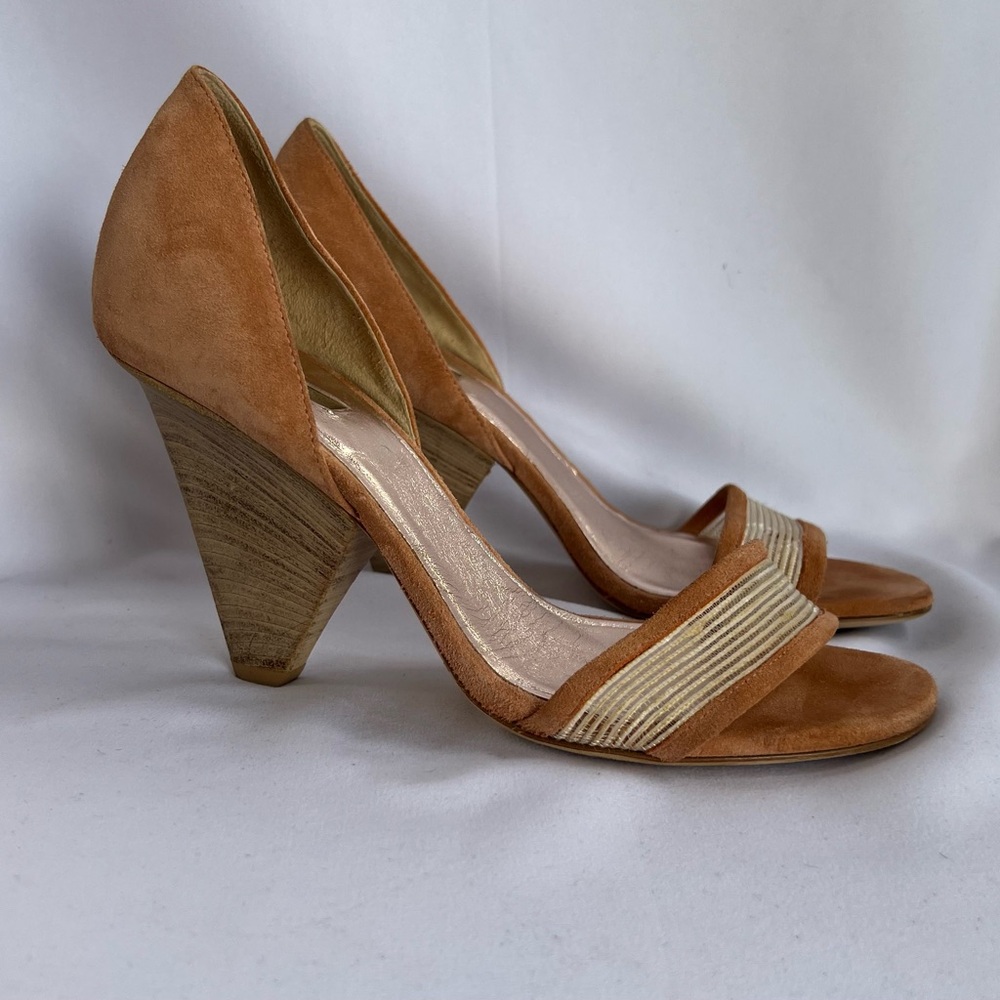 Calvin Klein Collection Tan Suede Heels 8.5 US